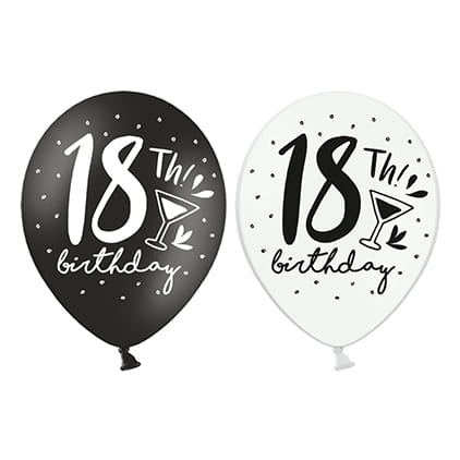 Balony 18th! Birthday Mix 30cm 50szt.
