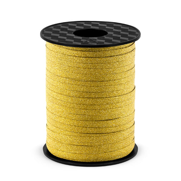 Wstążka Brokatowa Złota Szpulka 5mm x 225m