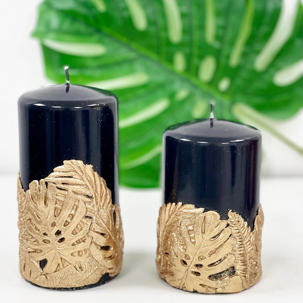ŚWIECA PIEŃKOWA MONSTERA 16CM Φ 8CM
