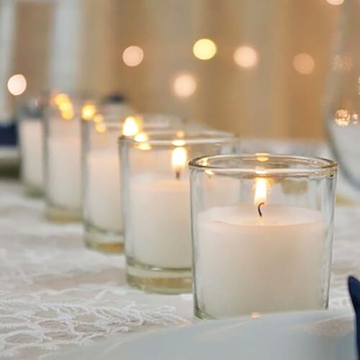 Świecznik Szklany na Tealight Grube Dno 7cm