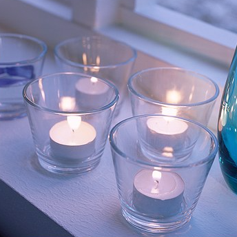 Świecznik Szklany na Tealight 4 szt.