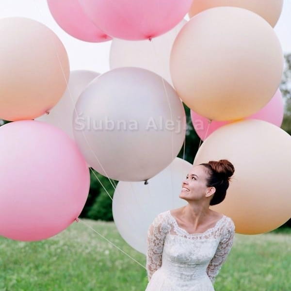Balon Weselny Gigant Pastelowy 1m WYBIERZ KOLOR!